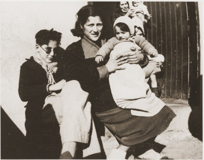 <p>In 1939, some 500,000 Spanish Republicans fled to France, where many, including this family, were interned in camps. When World War II broke out, these internment camps housed "enemy aliens," including German-Jewish refugees and Nazi political opponents. Rivesaltes, France, ca. 1941,</p>