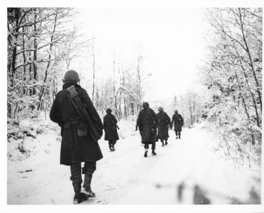 Soldiers from the US Army 84th Infantry Division in Belgium, 1945