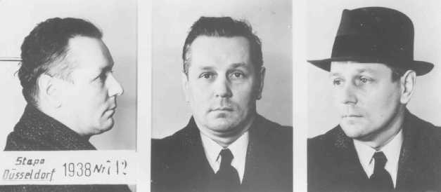 <p>A waiter from D<span style="font-weight: 400;">ü</span>sseldorf who was arrested by the Gestapo for allegedly having sexual relations with other men. D<span style="font-weight: 400;">ü</span>esseldorf, Germany, 1938. [RW 58-61940]</p>
<p><span style="font-weight: 400;">The Nazi regime considered homosexuality a moral vice that threatened the current and future strength of the German people. They carried out a campaign against male homosexuality that included shutting down <a href="/narrative/4631">gay</a> and <a href="/narrative/6695">lesbian</a> meeting places and arresting men under <a href="/narrative/45421">Paragraph 175</a>, the statute of the German criminal code that banned sexual relations between men. </span></p>