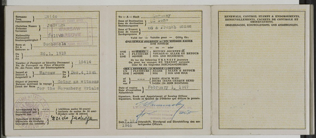 Jadwiga Dzido's military entry permit [LCID: 20058tt8]