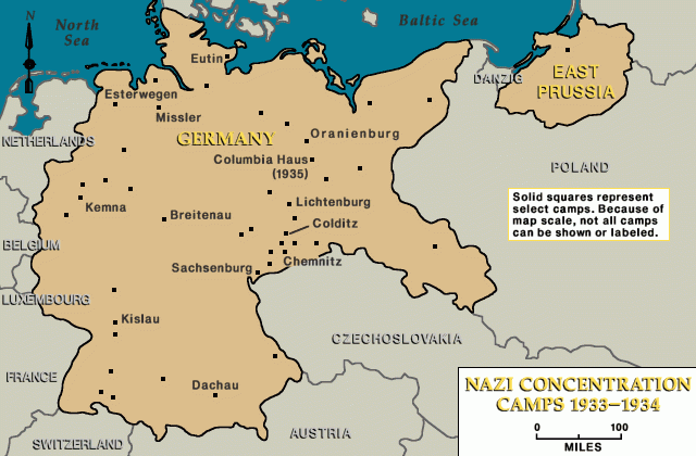 Nazi concentration camps, 1933-1934