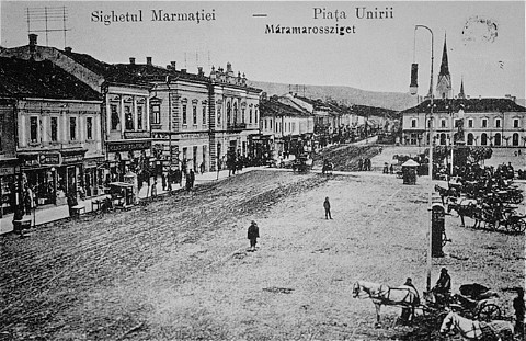 Prewar view of the Transylvanian town of Sighet. [LCID: 22714]