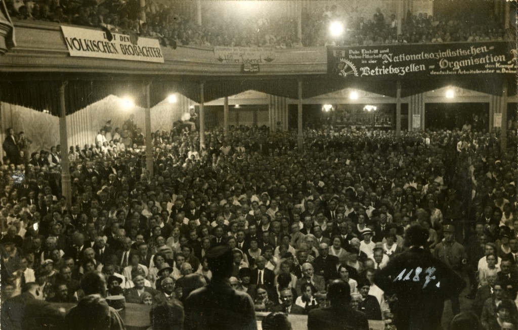 Nazi supporters gather before the 1932 election