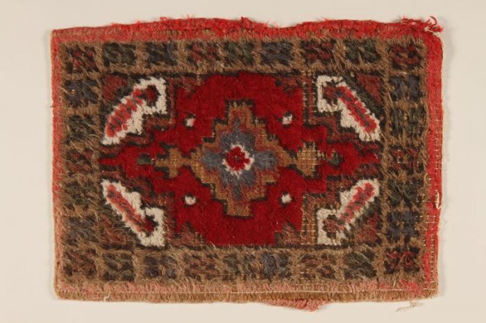 Small hooked rug used in the wagon of a Sinti (Gypsy) family