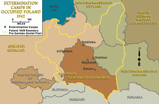 Killing centers in occupied Poland, Auschwitz indicated [LCID: auc72090]
