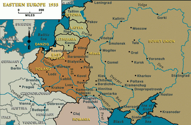 Eastern Europe 1933, Minsk indicated [LCID: min79060]