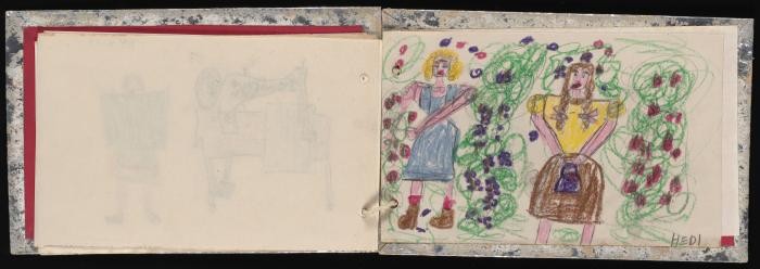 "Lingfield House Diary," with drawings and writings by Sylvia, Eva, Hanka, Hedi, 1949