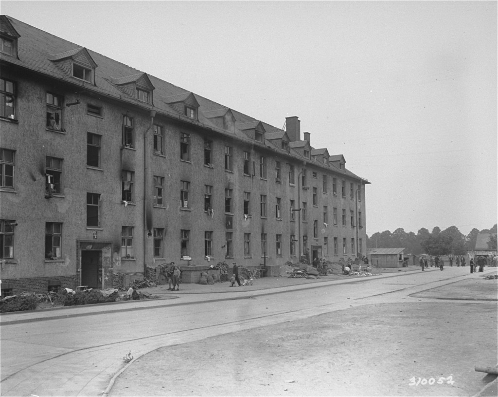 A view of the housing for Jewish displaced persons (DPs) at the Wetzlar DP camp in Germany, September 9, 1948.