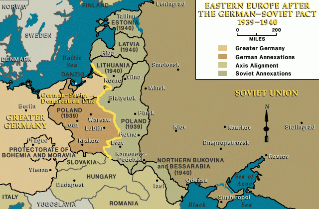 Eastern Europe after the German-Soviet Pact, 1939-1940
