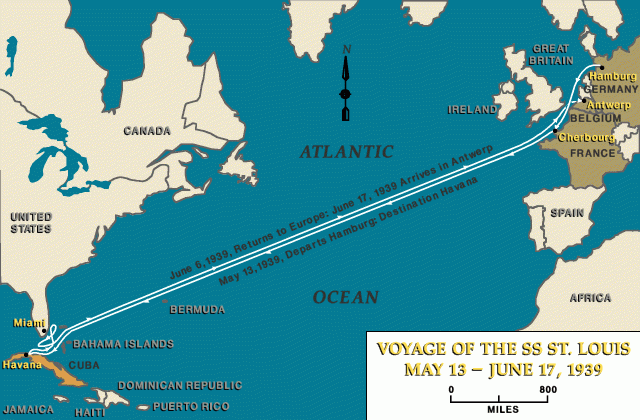 Voyage of the "St. Louis," May 13-June 17, 1939