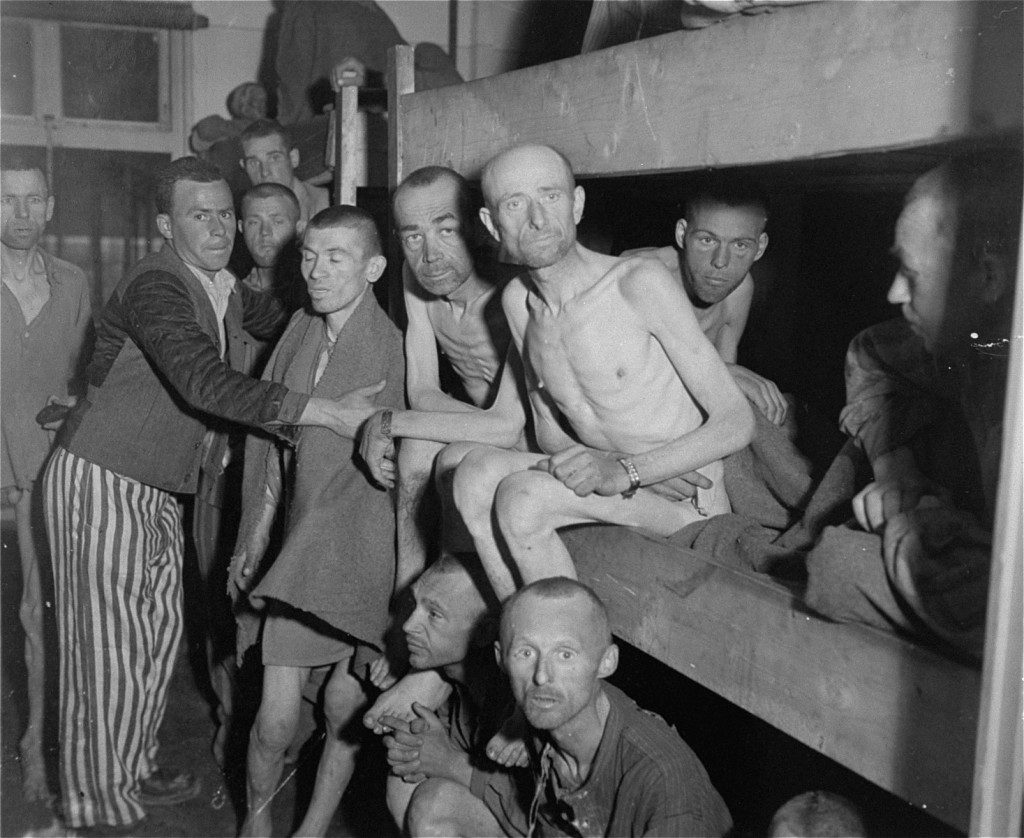 Survivors of the Ebensee subcamp of the Mauthausen concentration camp. [LCID: 02743]