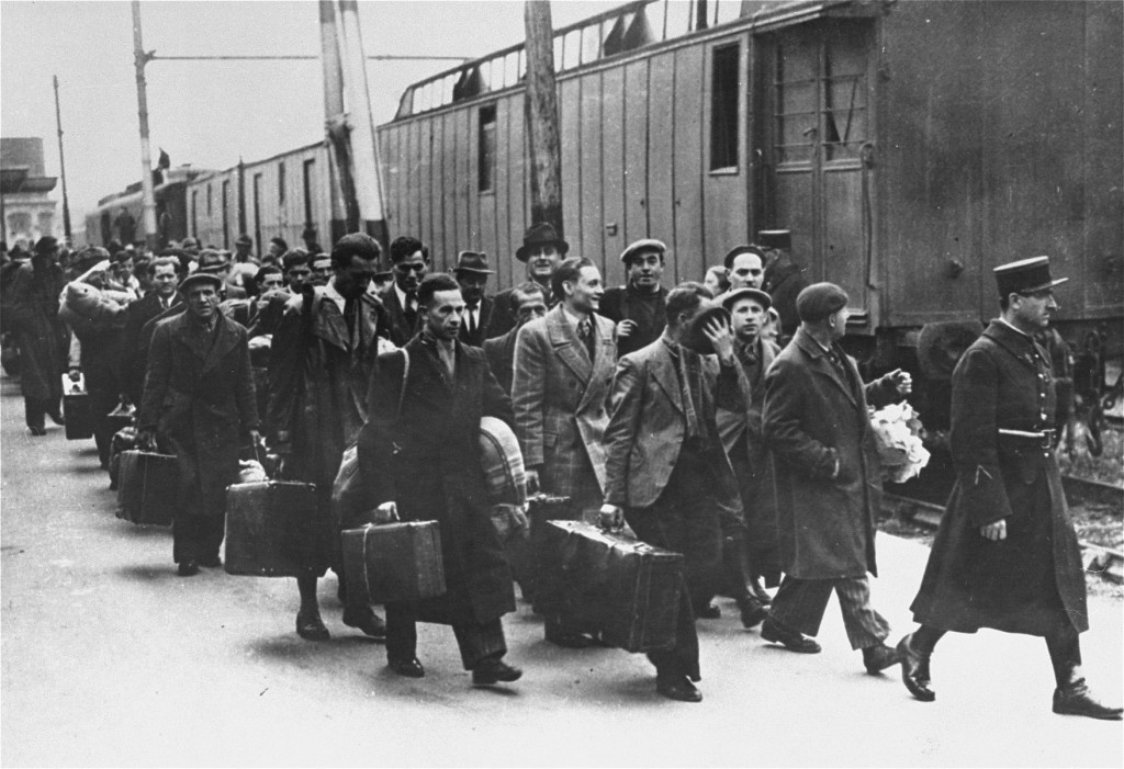 Foreign Jews arrested in Paris at the Austerlitz train station before deportation to the French-administered internment camps Pithiviers ... [LCID: 78893]