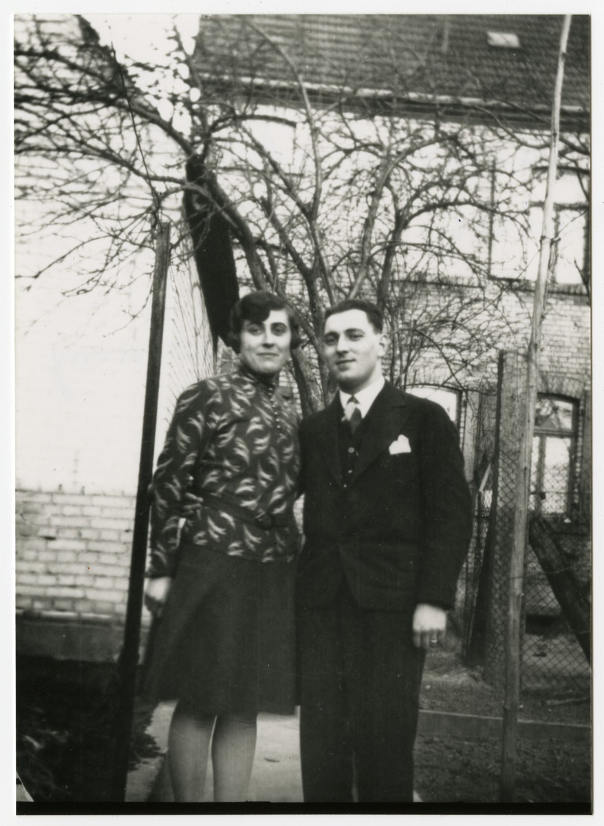 Fritz and Ida Lang, Jewish proprietors of a dry goods store in Lambsheim, posed for this picture around 1934. [LCID: n02826]