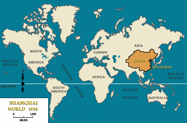 World 1933, China and Shanghai indicated [LCID: wor69120]