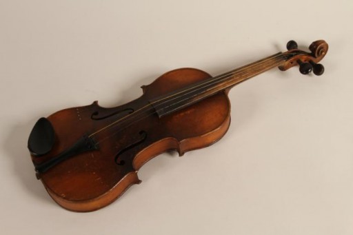 <p>Violin owned by Rita Prigmore and originally used by her father, who played with his four brothers in a band in Germany before World War II. Rita and her family were members of the Sinti group of Roma (Gypsies). She and her twin sister Rolanda were born in 1943. Rolanda died as a result of medical experiments on twins in the clinic where they were born. Rita and her mother survived the war and moved to the United States, before returning to Germany to run a Sinti human rights organization that sought to raise consciousness about the fate of Roma during the Holocaust.</p>