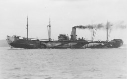 The "Donau," one of the largest ships used to deport Jews from Norway to Germany. [LCID: 89094]