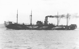 The "Donau," one of the largest ships used to deport Jews from Norway to Germany. [LCID: 89094]