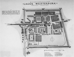 A map of the Westerbork transit camp