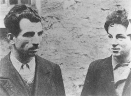 Two French partisans, Missak Manouchian (left) and Wolf Wajsbrot (right), who belonged to the French armed resistance group Francs-Tireurs ... [LCID: 28132b]