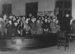 Niños judíos refugiados de la Alemania nazi. Países Bajos, 12 de febrero de 1938.