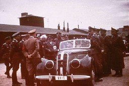 SS chief Heinrich Himmler visits the Lodz ghetto