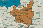 1933 年的波兰（图中将罗兹标出）