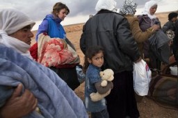 Refugees displaced by violence in Syria