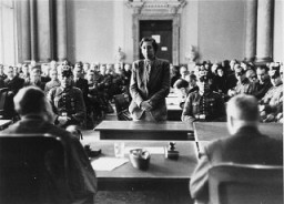 Participants in the July 1944 plot to assassinate Hitler on trial before the People's Court of Berlin. Berlin, Germany, August–September 1944.
