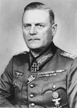 Wilhelm Keitel, head of the German Armed Forces High Command, who signed orders authorizing the shooting of Soviet prisoners of war. [LCID: 73802]