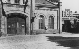 Entrance to the Ploetzensee prison. At Ploetzensee, the Nazis executed hundreds of Germans for opposition to Hitler, including many ... [LCID: 15642]