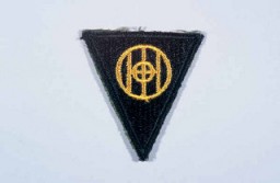 <p>Insignia of the <a href="/narrative/7877">83rd Infantry Division</a>. The 83rd Infantry Division received its nickname, the "Thunderbolt" division, after a division-wide contest for a new nickname held in early 1945. The earlier nickname, "Ohio," was based on the division's insignia (which includes the name "Ohio," where the division was raised during <a href="/narrative/28">World War I</a>). A new nickname was desired to represent the nationwide origins of the division's personnel during <a href="/narrative/2388">World War II</a>.</p>
