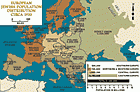 유럽의 유태인 인구 분포, 1933년 경