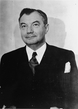US Chief Prosecuter Robert H. Jackson, pictured at the time of the International Military Tribunal (1945–1946). [LCID: 16790]