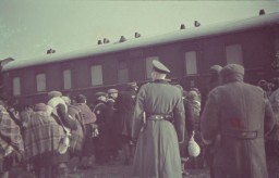 Deportation of Jews from the Lodz ghetto to Chelmno, April 1942.
