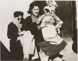 In 1939, some 500,000 Spanish Republicans fled to France, where many, including this family, were interned in camps. When World War II broke out, these internment camps housed "enemy aliens," including German-Jewish refugees and Nazi political opponents. Rivesaltes, France, ca. 1941,