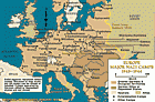 欧洲主要纳粹集中营（图中将毛特豪森标出）