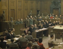Former German Lieutenant General Walter Kuntze, a defendant in the Hostage Case, is sentenced to life imprisonment by the American military tribunal at Nuremberg. February 19, 1948. (Source record ID: A65III/RA-97-D)