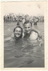 Lisa and Aron in Italy, before they were married. Ostia, Italy, 1945.