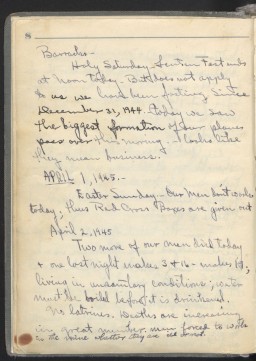US Army Medic POW Diary Entry
