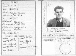 False identity card of Jewish partisan Vittorio Finzi, issued in the name of Vittorio Rossi. [LCID: 81825]