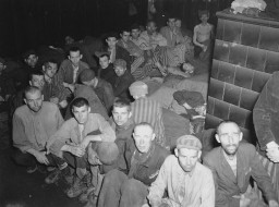 Camp survivors in barracks at liberation. Dachau, Germany, April 29-May 1, 1945. [LCID: 85559]