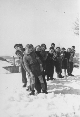 Jewish children sheltered by the Protestant population of the village of Le Chambon-sur-Lignon. [LCID: 83599]