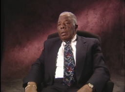 In 1936, John Woodruff was one of 18 African Americans on the US Olympic team competing in Berlin. He won the gold medal for the men's 800-meter race. In this clip he describes his feelings upon winning the medal.
Interview date: May 15, 1996 