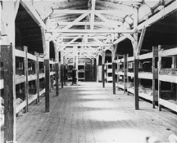 Barracas para los prisioneros en el campo de concentración de Flossenbürg.