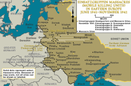 Einsatzgruppen massacres in eastern Europe, June 1941-November 1942, Vilna indicated