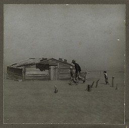 The Southern Plains region of the United States suffered severe drought resulting in catastrophic dust storms during the 1930s. It came be be known as the "Dust Bowl."  With the destruction of crops, farmers lost their means of income. The Dust Bowl amplified the economic impacts of the Great Depression, forcing many farming communities to migrate for better living conditions and work.