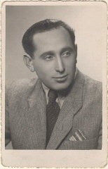 Miles Lerman (who married Regina's sister Krysia), Lodz, Poland, 1945.