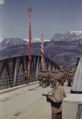 US and Soviet forces meet near Linz, Austria