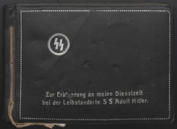 Front cover of Gerd Pleiss’ photograph album, created to commemorate his time in Leibstandart SS Adolf Hitler, 1st Company
