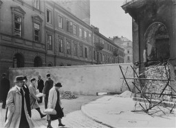 Wall separating the Warsaw ghetto from the rest of the city